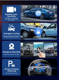 Dashcam 4K Écran CarPlay Sans Fil 11,26 ou 10,26 Pouces Double Caméra