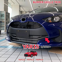 Baguettes de Calandre de Pare-Chocs Avant Toyota Yaris 2020 Acier Inoxydable Chromé, Lot de 4