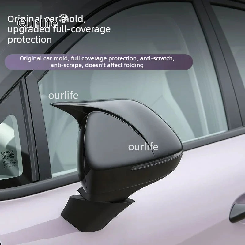 Coques de Rétroviseur MG4 EV Urban 2026-2027 Noir Style Cornes de Taureau
