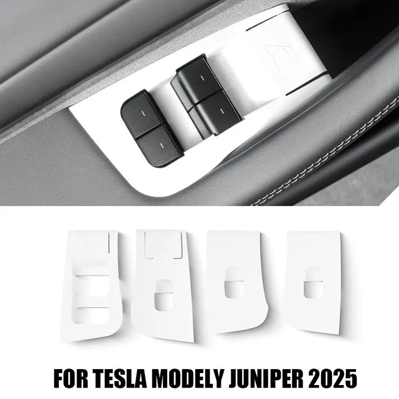 Cache-Boutons de Lève-Vitre Tesla Model Y Juniper 2025 — gros plan