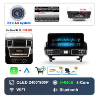 Autoradio Android 16 Mercedes ML GL GLE GLS W166 X166 2012-2019 Écran 12,3 pouces CarPlay NTG