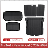 Tapis de Sol et de Malle Tesla Model 3 Highland 2024-2026 TPE Étanches Antidérapants