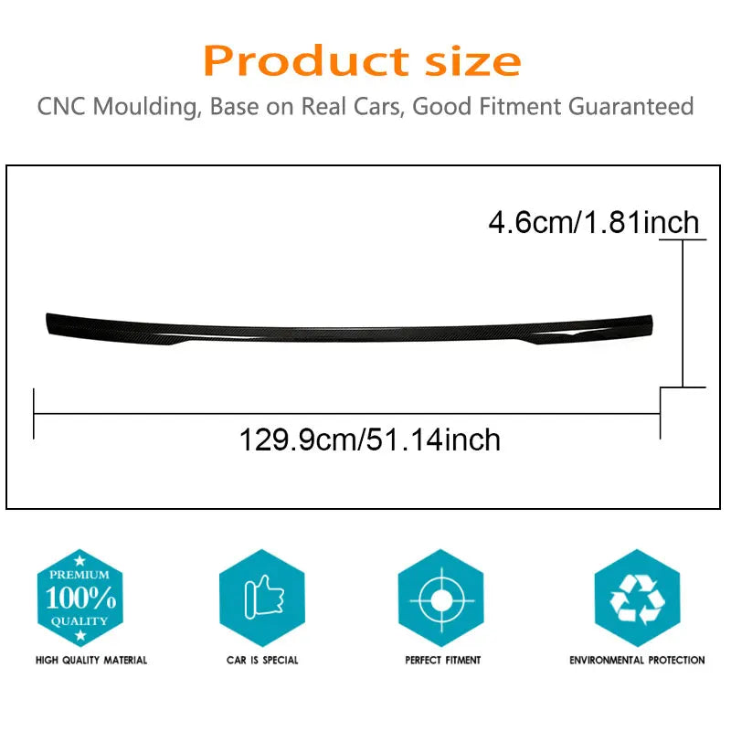 Becquet Central de Coffre en Carbone Sec Land Rover Range Rover Sport 2014-2020