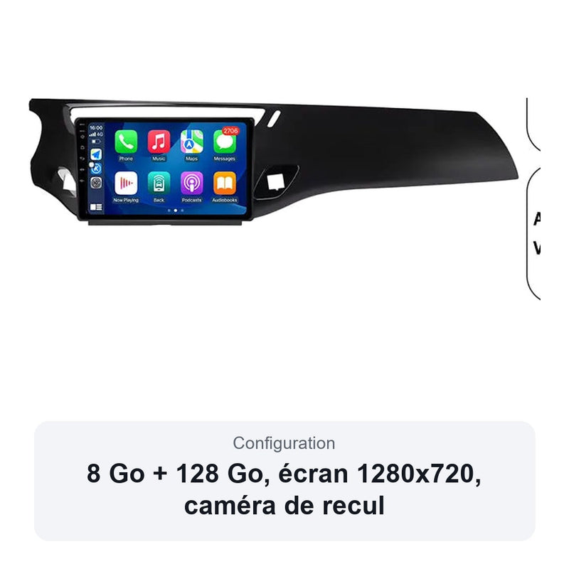 Autoradio CarPlay Citroën C3 DS3 2010-2016 Écran Tactile