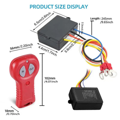 Kit Télécommande Treuil Électrique 12V 24V 4x4