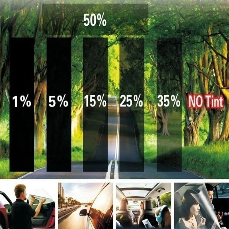 Film Teinté Vitres Voiture Kit de Pose 50 x 300 cm Anti-UV