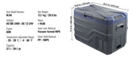 Réfrigérateur de Voiture Double Zone 25 à 40 L Congélateur Portable à Compresseur 12/24 V