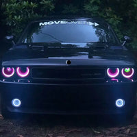 Phares Avant RGB Dodge Challenger 2015-2024 Feux de Jour Multicolores Contrôle par Application IP67