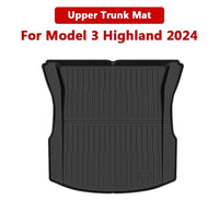 Tapis de Coffre Avant et Arrière Tesla Model 3 Highland 2024 TPE Étanche