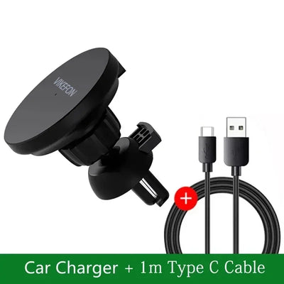 Support Téléphone Magnétique VIKEFON Chargeur Induction 15W