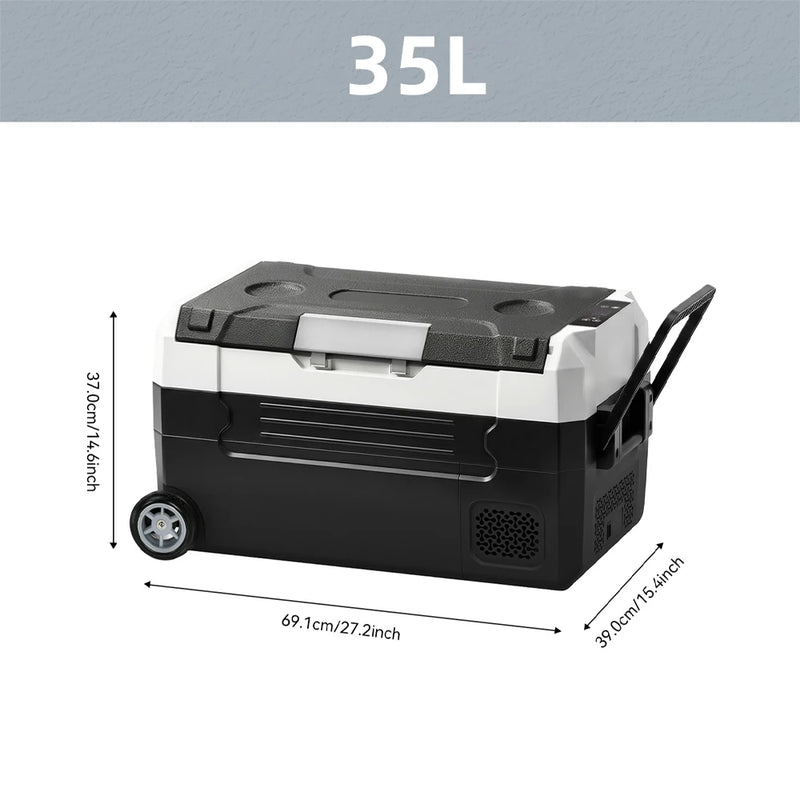 Réfrigérateur de Voiture Podofo 35 L 45 L 55 L Glacière Électrique à Compresseur avec Application et Roues