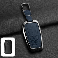 Étui de Protection Clé Toyota C-HR RAV4 Corolla Prius Camry Alliage de Zinc et Cuir