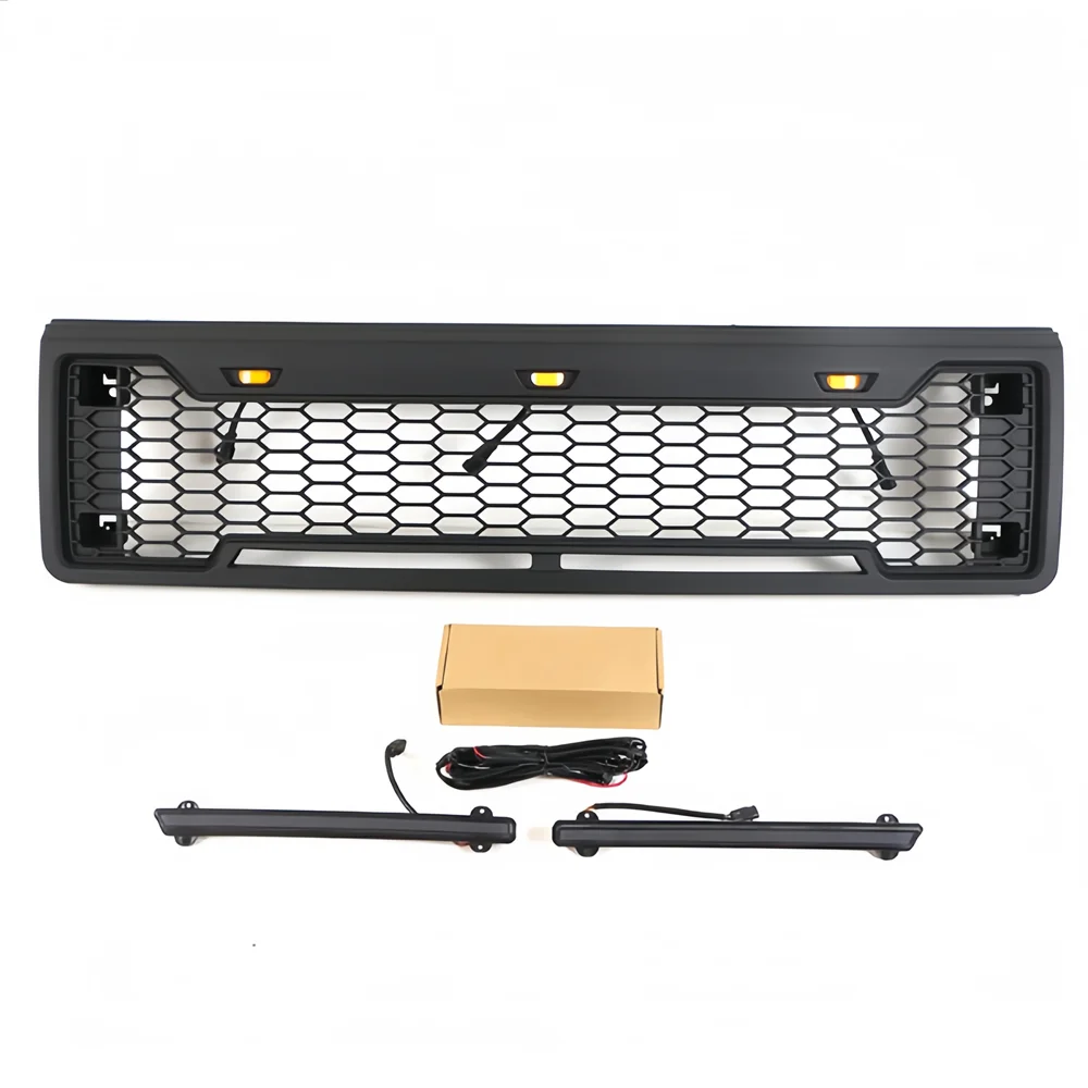 Calandre LED Ford F-150 1987-1991 Noir Mat Feux Ambre