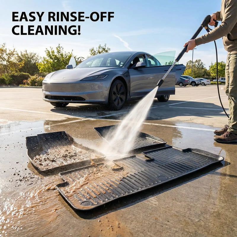 Tapis de Sol Tesla Model 3 Highland 2024-2026 TPE Ensemble 3 à 12 Pièces Simple ou Double Couche