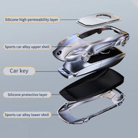 Coque de Protection Clé Mercedes Classe A B C E S W204 W205 W210 W212 W213 W176 W463 GLC GLB GLE AMG Alliage de Zinc Style Supercar