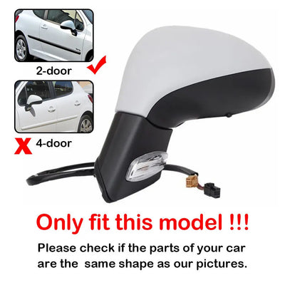 Coque de Rétroviseur Peugeot 207 308 2006-2014