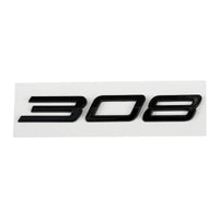 Logo Peugeot 208, 308, 408, 408X, 508 et 508L en ABS 3D, Emblème Lettres de Coffre Noir Brillant, Argent ou Gris