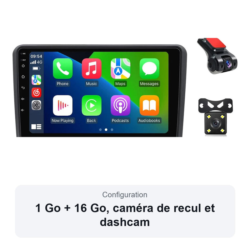 Autoradio CarPlay Audi A3 8P 2003-2013 Écran 9 Pouces