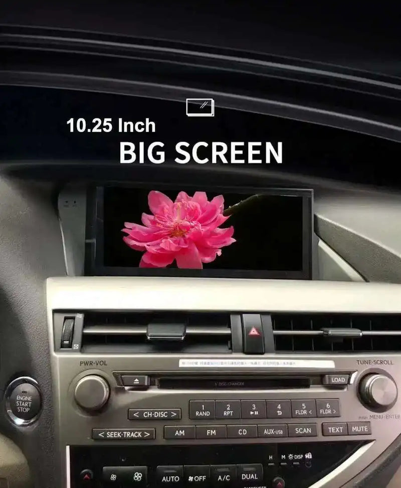 Autoradio Android 14 Écran QLED 12,3 Pouces Lexus RX 270 350 450h 2009-2015 CarPlay Double Système