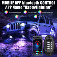 Éclairage d'Ambiance LED RGB Châssis Voiture Bluetooth