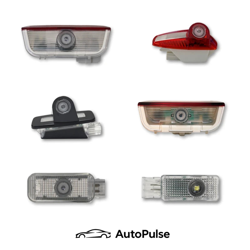 Projecteur Porte Porsche 911, Cayenne, Panamera, Macan, Boxster, Cayman, Lot de 2, 7 Motifs