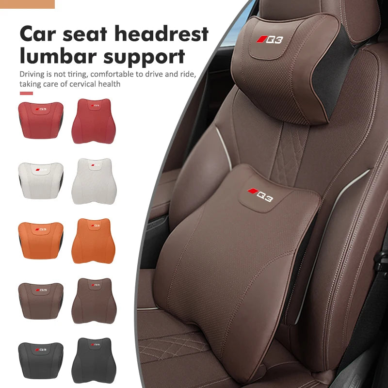 Coussin Lombaire et Appuie-Tête Voiture Audi A3 A4 Q5 TT