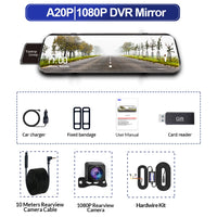 Dual-Camera 1080P Dashcam with 10-Inch Touchscreen