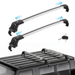 Barres de Toit Rétractables Aluminium 110cm Antivol