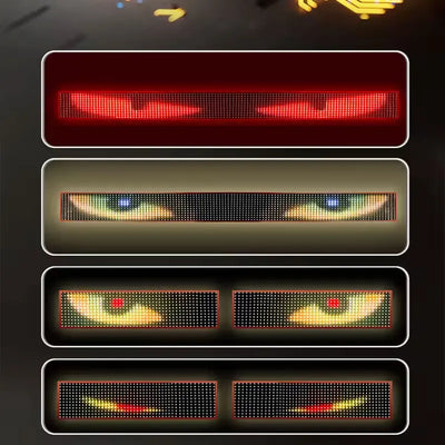 Panneau LED Yeux du Diable Flexible Voiture Télécommande