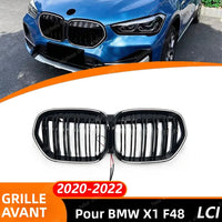 Calandre Avant à Double Barre Éclairée LED BMW X1 F48 LCI 2020-2022 Noir
