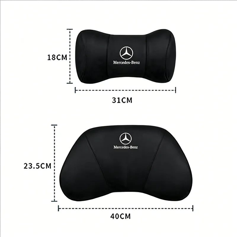 Appuie-Tête Daim Mercedes AMG W205 C300 GLA GLB — gros plan