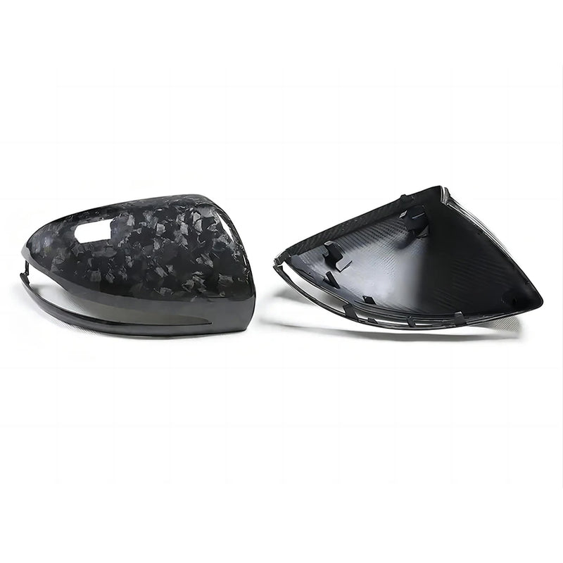 Coque de Rétroviseur Mercedes GLC X253, EQA, EQB X243, EQC N293 en Carbone Véritable de Remplacement, Sec, Forgé ou Liseré Rouge