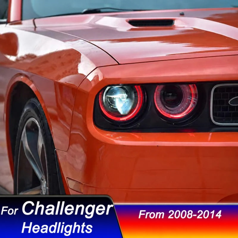 Phares LED Dodge Challenger 2008-2014 Kit Complet Feux de Jour Dynamiques Clignotants