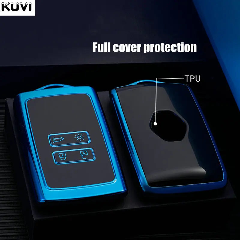 Étui de Protection Clé Renault TPU Koleos Kadjar Clio Captur Mégane Talisman Espace Zoé Scénic 4 Arkana Sandero