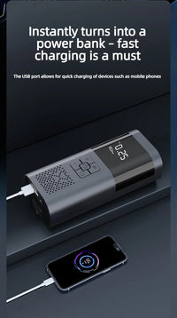 Booster de Batterie Voiture 600A Compact avec Compresseur 6000 mAh