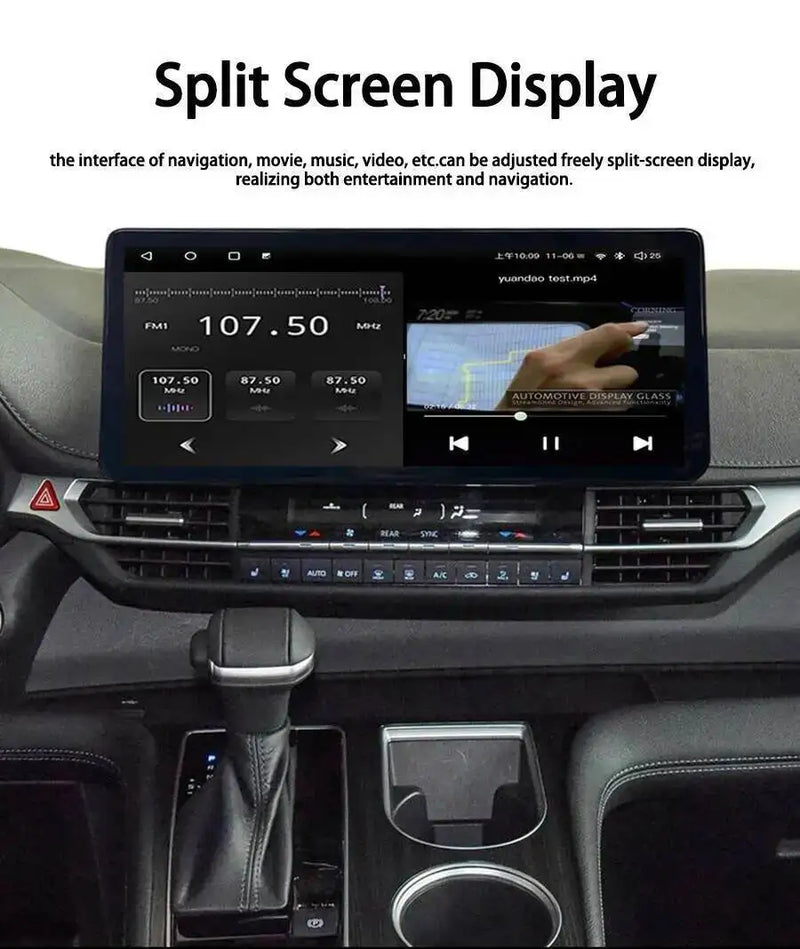 Autoradio Android Écran 12,3 Pouces Toyota RAV4 2018-2025 CarPlay Sans Fil Android Auto 4G