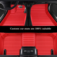 Tapis de Sol Cuir PU Rayé 5D Sur Mesure Volvo XC40 V60 V90 2016-2023 5 Places ou 1 Pièce
