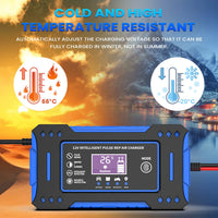 Chargeur de Batterie Voiture 12V 6A Intelligent à Impulsions