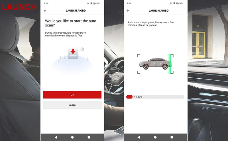 Lecteur OBD2 Bluetooth Launch AIOBD Diagnostic Auto Android iOS