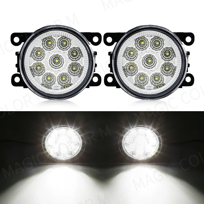 Antibrouillards LED Ronds Universels Étanches 12V la Paire