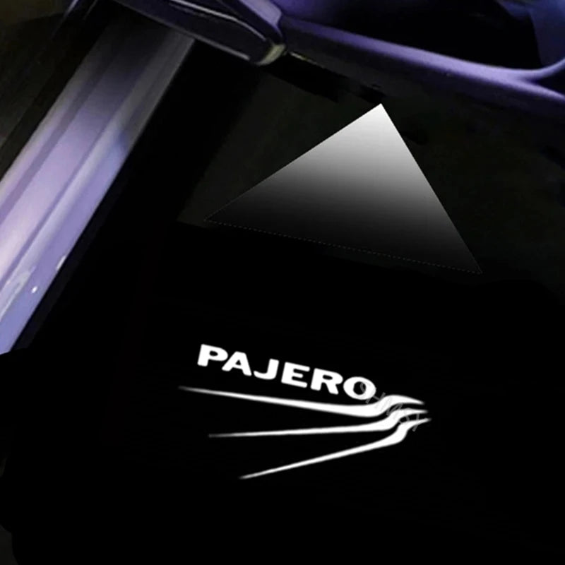 Projecteur de Porte LED Mitsubishi Pajero V80 V87 V93 V97 2007-2018 Lumière de Bienvenue 2 Pièces
