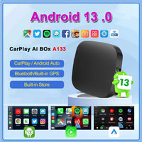 Boîtier CarPlay Android Auto Sans Fil AI Box Android 13 Bluetooth 5.0 GPS