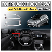 Cadre d'Aérateur Peugeot 308 T9 SW 2015-2016 Chromé, Paire Gauche et Droite