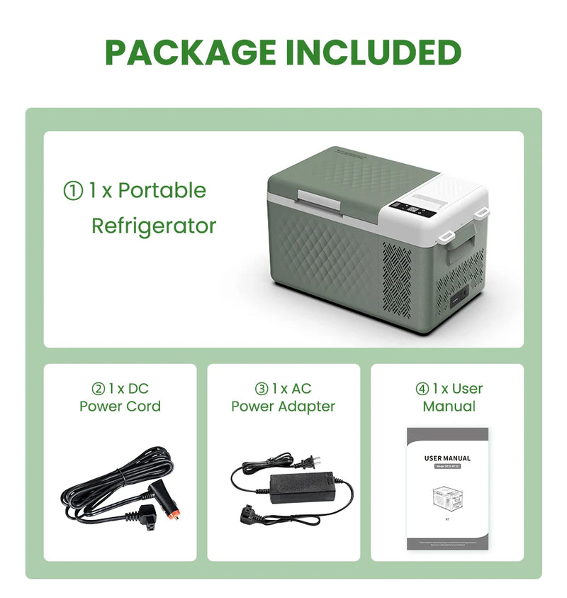 Réfrigérateur de Voiture Alpicool RT20 19 L Mini Congélateur Portable à Compresseur 12/24 V