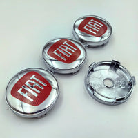 Cache-Moyeux Fiat 60mm Emblème Argent et Noir