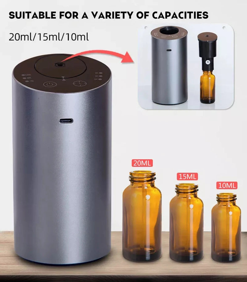 Car Air Freshener Nebulizer Essential Oils Waterless Aluminum