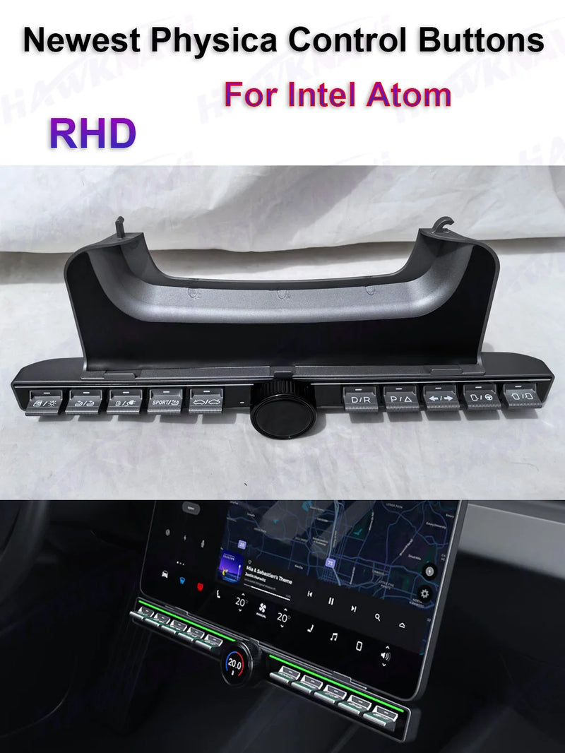 Bouton de Commande Multimédia Tesla Model 3 Y Console Centrale — détail du support