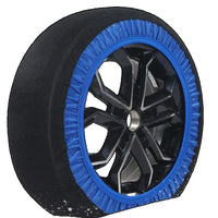 Chaussettes à Neige Voiture Bleues Antidérapantes Polyester SUV et Camionnette
