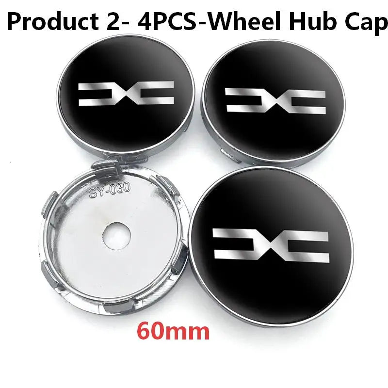 Cache-Moyeux Dacia 60 mm 56 mm Sandero Duster Jogger Lot de 4