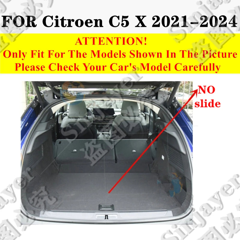 Tapis de Coffre Citroën C4 C-Quatre Picasso Aircross C5 Aircross C5 X C6 C3-XR C-Elysée Sur Mesure Doublure Arrière